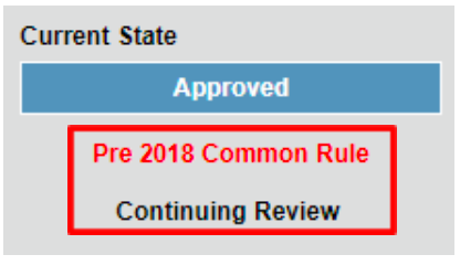 Pre 2018 Common rule Continuing Review